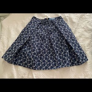 Draper James Navy Harper Jacquard Skirt - Size 2